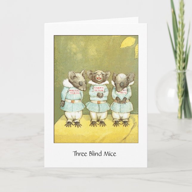 Three Blind Mice, Greeting Card (Front)