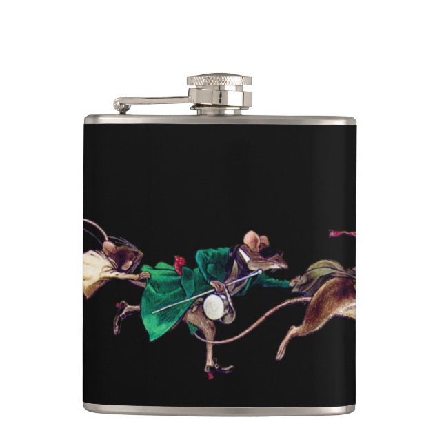 Three Blind Mice Hip Flask (Front)