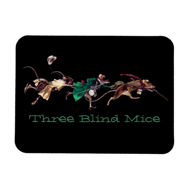 Three Blind Mice Magnet (Horizontal)