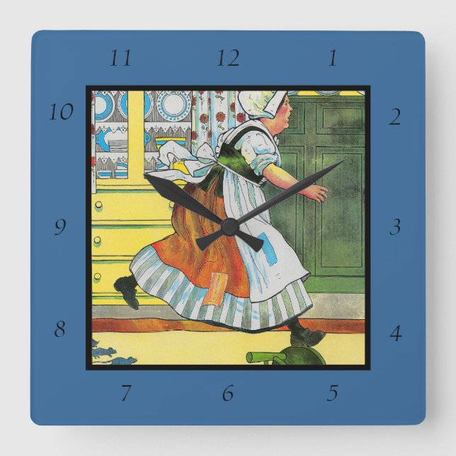 Three Blind Mice Mother Goose Nursery Rhyme Square Wall Clock (Front)