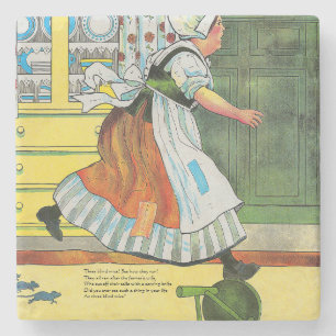 Three Blind Mice Mother Goose Nursery Rhyme Stone Coaster