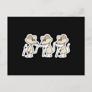 three blind mice postcard