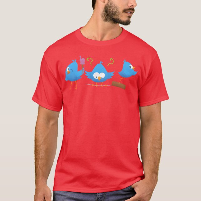 Three blue birds boy T-Shirt (Front)