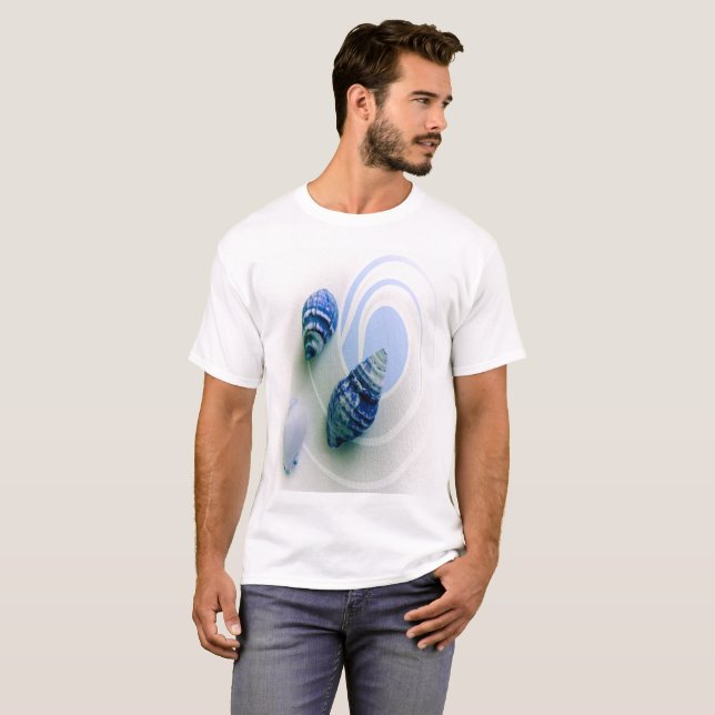 Three blue sea shells  T-Shirt (Front Full)