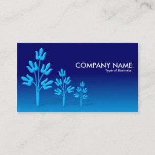 Three Blue Trees - Night and Day Business Card