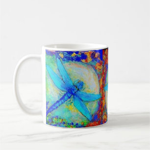 Three Blue "Zinger" dragonflies Coffee Mug