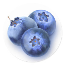 Three blueberries
