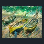 Three boat. Claude Monet.    Photo Print<br><div class="desc">Three ships adjacent to the pier. - Artist Claude Monet. Photo.</div>