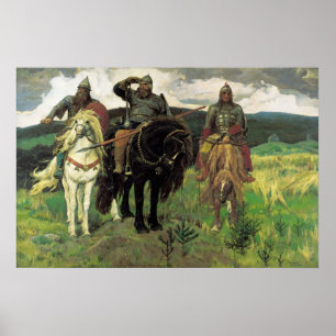 Three Bogatyrs (1898) by Viktor Vasnetsov Print