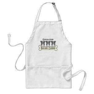Three Border Collies Standard Apron