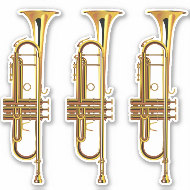 Three Brass Trumpets (Front)