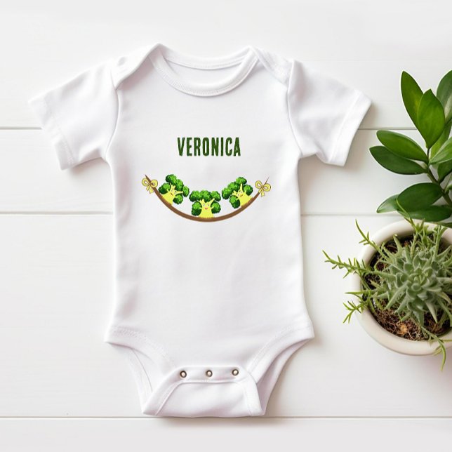Three broccoli baby bodysuit (Creator Uploaded)