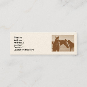 "Three Brown Horses" Customised Profile card