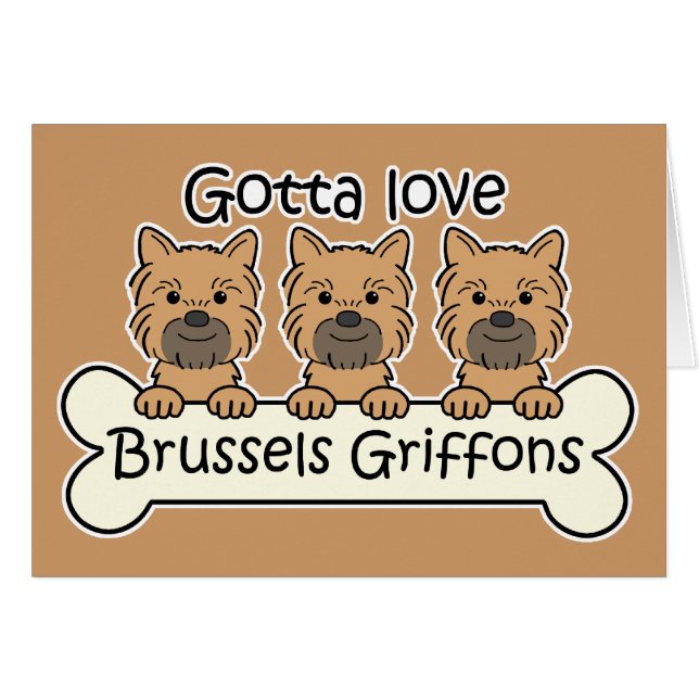 Three Brussels Griffons (Front Horizontal)