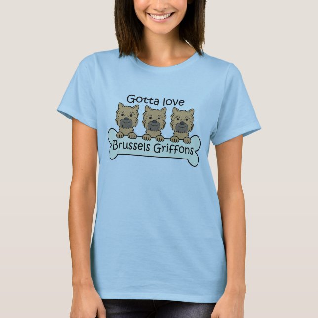 Three Brussels Griffons T-Shirt (Front)