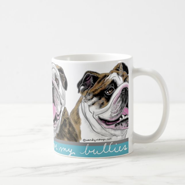 Three Bulldogs Coffee Mug (Right)