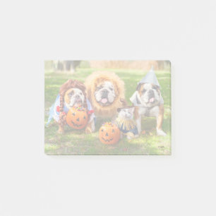 Three Bulldogs in Costumes Post-it Notes