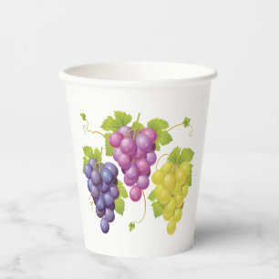 Three Bunches Of Grapes Paper Cups