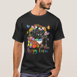 Three Bunny Beauceron Dogs In Easter Eggs Basket T-Shirt