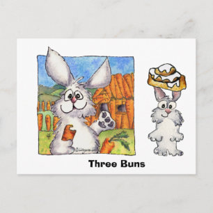 Three Buns Postcard