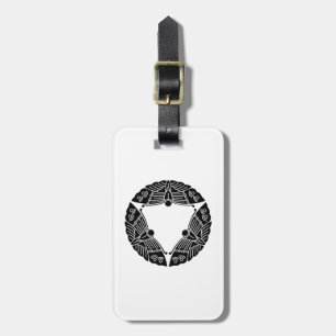 Three butterflies luggage tag