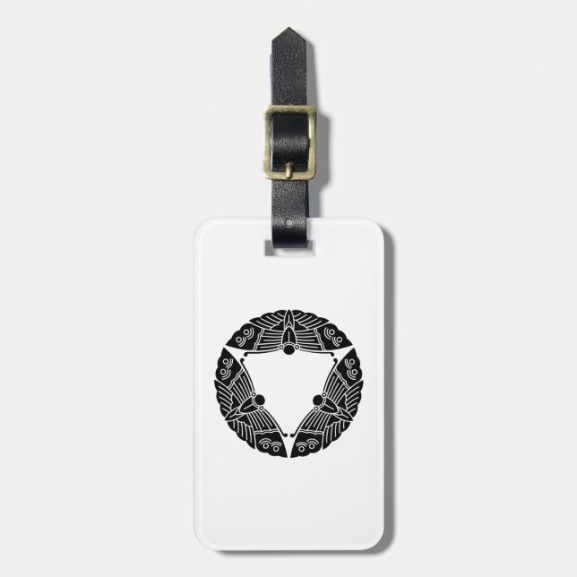 Three butterflies luggage tag (Front Vertical)