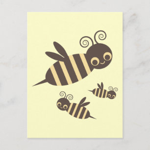 Three Buzzin Bees Postcard