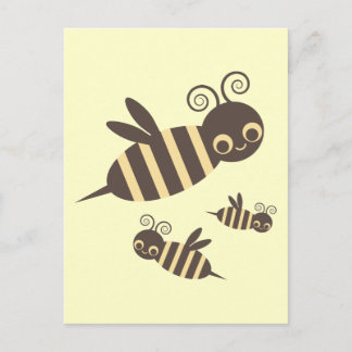 Three Buzzin Bees Postcard