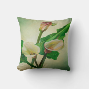 Three Calla Lilies Stunning Botanical Acrylic Cushion