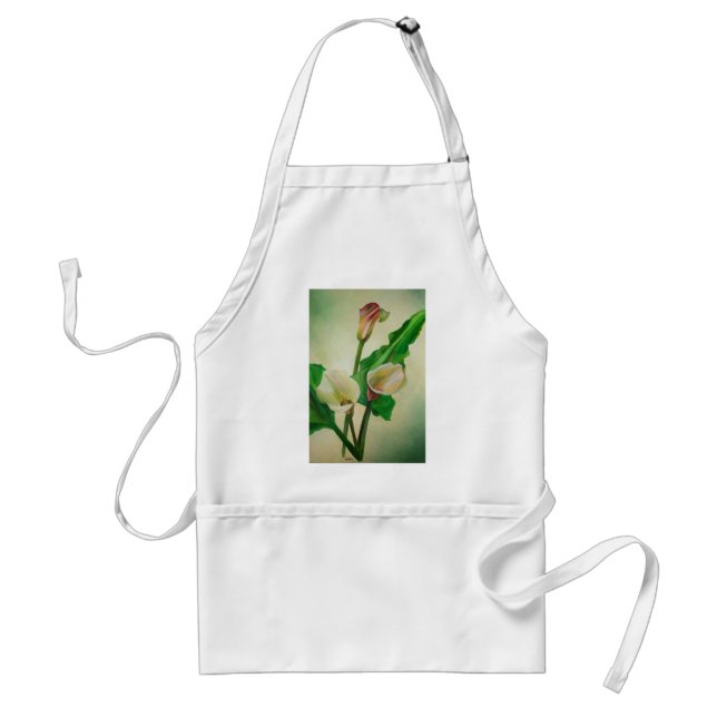 Three Calla Lilies Stunning Botanical Acrylic  Standard Apron (Front)