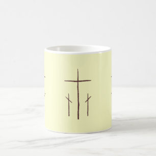 Three Calvary Christian Crosses Coffee Mug