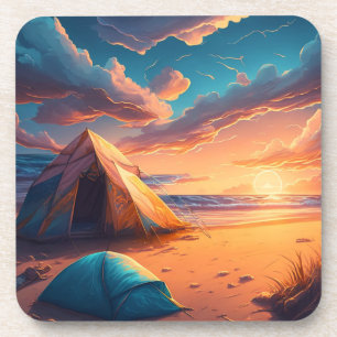 Three Camping Scenes Coaster
