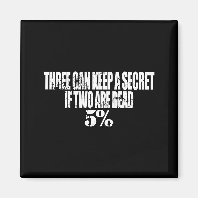 Three Can Keep A Secret If Two Are Dead 50% Funny  Magnet (Front)