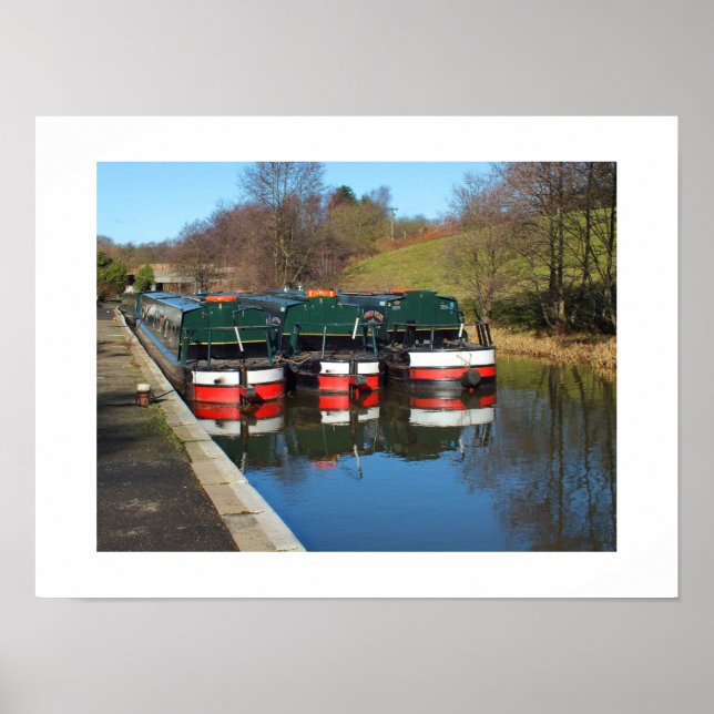 Three canal boats poster (Front)