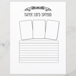 Three Card Tarot Spread Sheet