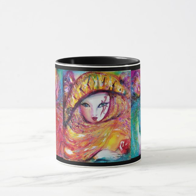 THREE CARNIVAL MASKS Venetian Masquerade Mug (Center)