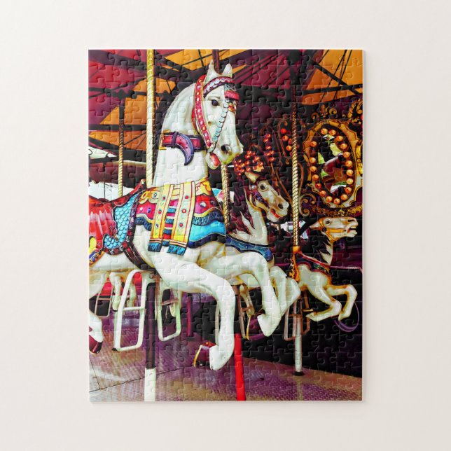 Three Carousel Horses Jigsaw Puzzle (Vertical)