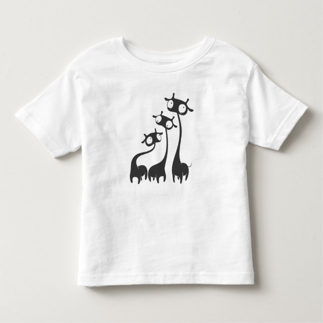 Three Cartoon Giraffes Toddler T-Shirt (Front)