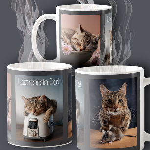Three Cat Collage Coffee Mug