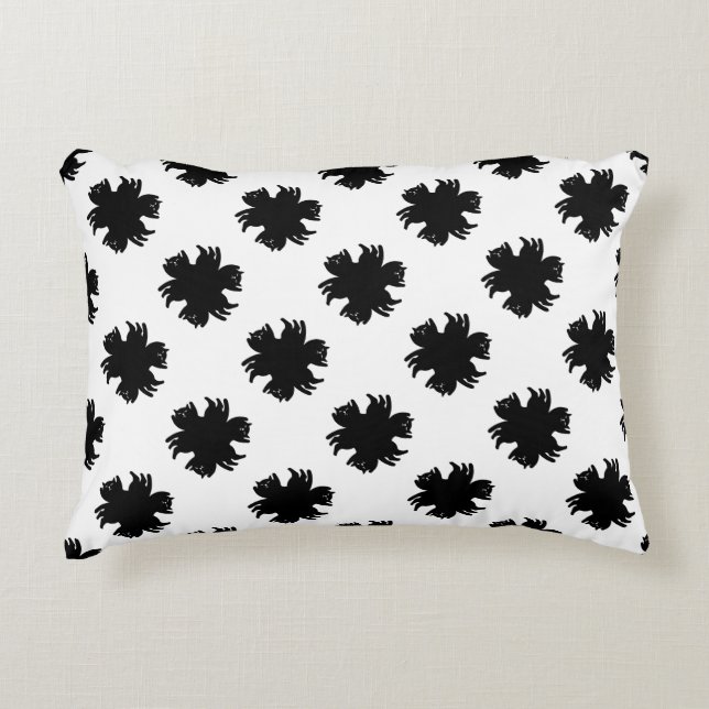 Three Cat Pattern. Chic. Cute. Cool Decorative Cushion (Front)