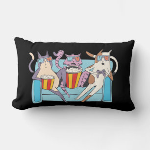 Three Cats 3D Movie Lovers Lumbar Cushion