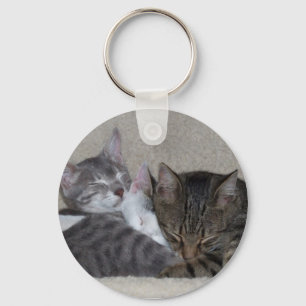 Three Cats Keychain