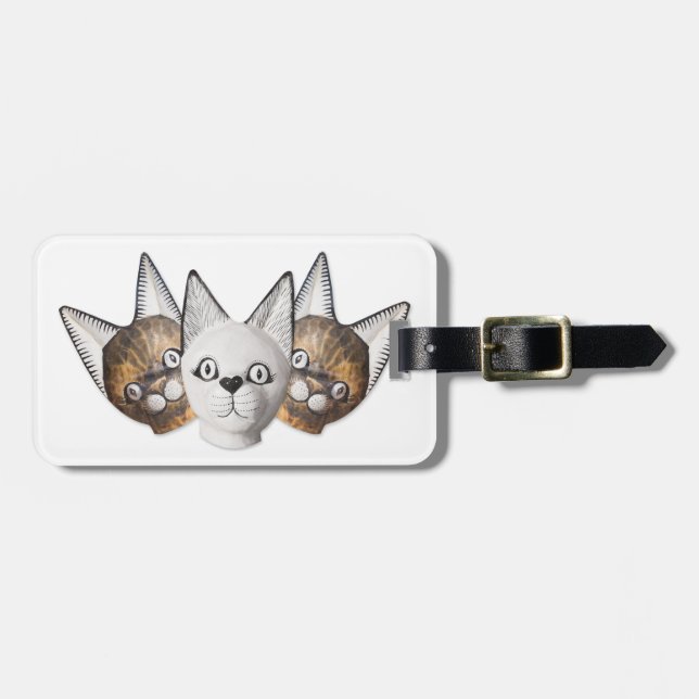 Three cats luggage tag (Front Horizontal)