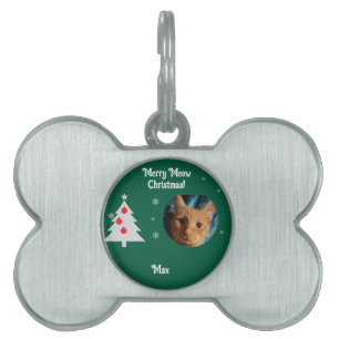 Three Cats Photos, Personalised Christmas Pet ID Tag