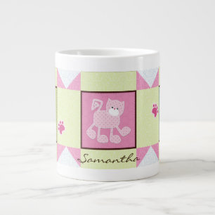 Three Cats Quit Block Jumbo Mug