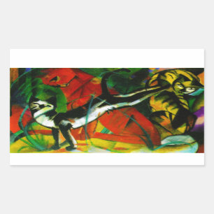 Three Cats Rectangular Sticker