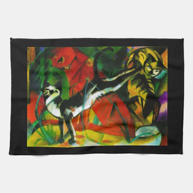 Three Cats Tea Towel (Horizontal)