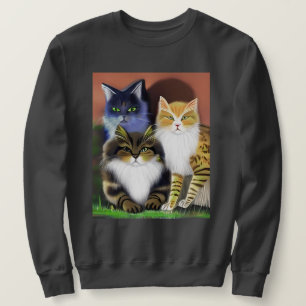 Three Cats with an Attitude Sweatshirt
