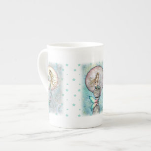 Three Celestial Mermaids Tall Teacup Bone China Mug