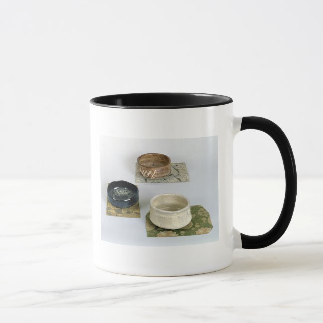 Three chawans used for tea ceremonies, c.1800 mug (Right)